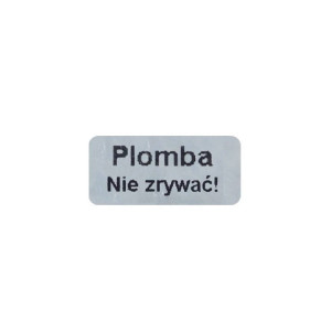 Etykieta plomba void Specmark 32 x 20 mm 250 szt. / srebrna matowa / czarny nadruk / gilza fi40 