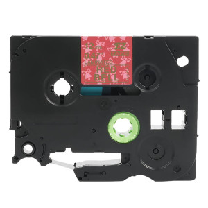 Taśma Specmark TZe-MPCA34 12 mm x 8 m / dzwonki / złoty nadruk / ozdobna / do drukarek Brother P-touch