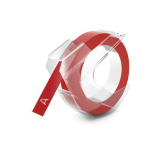 Taśma DYMO S0898150 9 mm x 3 m / czerwona / do wytłaczarki DYMO Omega 