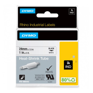 Rurka termokurczliwa DYMO Rhino 1805443 24 mm x 1,5 m / do drukarek DYMO D1 