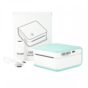 Mini drukarka etykiet Phomemo M02 Pro zielona 300 dpi / do 53 mm / PC / Smartfon / BT 