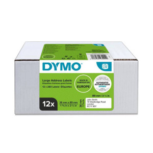 Etykiety DYMO LW 2093093 36 x 89 mm 260 szt. / do drukarek etykiet DYMO LabelWriter / zestaw 12 szt. 