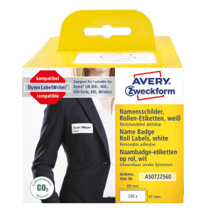 Identyfikatory Avery Zweckform 41 x 89 mm AS0722560 