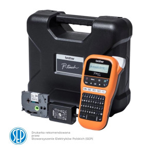 Drukarka etykiet Brother P-touch E110VP 180 dpi / do 12 mm / z walizką w zestawie 