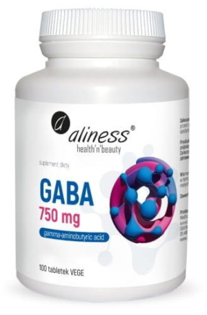 Aliness GABA 750mg 100 tabletek - Studio Zielarskie
