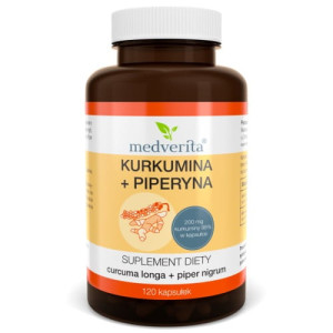 Medverita Kurkumina + Piperyna 120 kapsułek - Studio Zielarskie