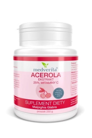 Medverita Acerola proszek 250g - Studio Zielarskie
