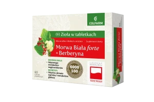 Colfarm Morwa Biała forte + Berberyna 60 tabletek - Studio Zielarskie