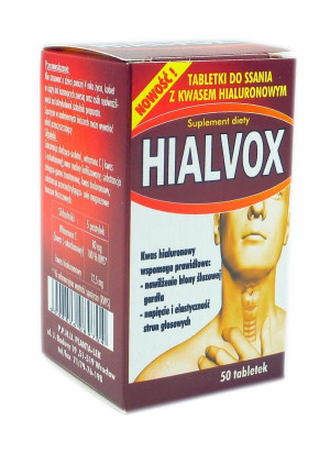 PLANTA-LEK HIALVOX do ssania z kwasem hialuronowym 50 tabletek - Studio Zielarskie