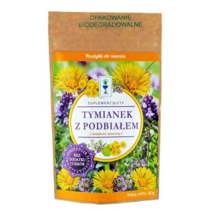 PLANTA-LEK Karmelki Tymianek+podbiał bez cukru 100g - Studio Zielarskie