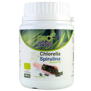 BIO ORGANIC FOODS Chlorella + Spirulina 280g tabletki - Studio Zielarskie