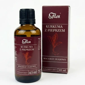 FLOS Kurkuma z pieprzem Macerat olejowy 45ml - Studio Zielarskie