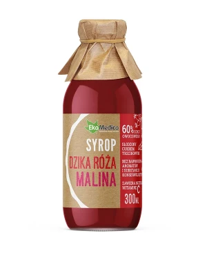 EKA MEDICA Dzika Róża Malina syrop 300ml - Studio Zielarskie