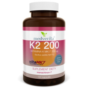 Medverita Witamina K2 MK7 200μg 120 kapsułek - Studio Zielarskie