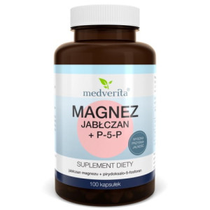Medverita Magnez (Jabłczan) + B6 100 kapsułek - Studio Zielarskie