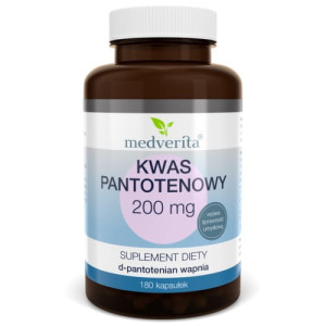 Medverita Kwas pantotenowy 180 kapsułek - Studio Zielarskie
