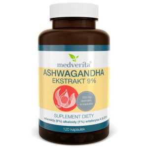 Medverita Ashwagandha 120 kapsułek - Studio Zielarskie