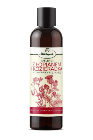 Pokrzywowy Szampon do mycia włosów Z łopianem i kozieradką 250ml - Studio Zielarskie