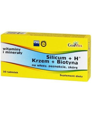 GORVITA Silicum + H (Krzem+Biotyna) 30 tabletek - Studio Zielarskie