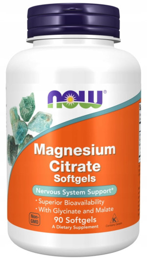 Now Foods Magnesium Citrate 90 kapsułek - Studio Zielarskie