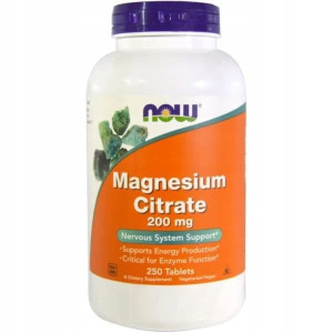 Now Foods Magnesium Citrate 250 tabletek - Studio Zielarskie