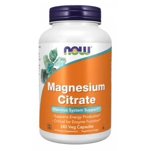 Now Foods cytrynian magnezu 133mg 240 kapsułek - Studio Zielarskie
