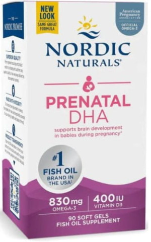 Nordic Naturals Prenatal DHA - Omega 3 (830 mg + Witamina D3 400 IU) 90 kapsułek - Studio Zielarskie