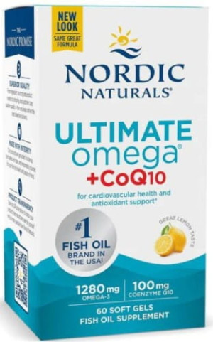 Nordic Naturals Ultimate Omega + CoQ10 1280 mg Lemon 60 kapsułek - Studio Zielarskie