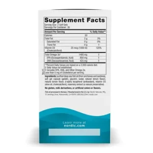Nordic Naturals Ultimate Omega Xtra 1480mg smak cytrynowy 60 kapsułek - Studio Zielarskie