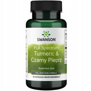 Swanson Full Spectrum Kurkuma i Czarny Pieprz 60 kapsułek - Studio Zielarskie
