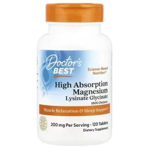 Doctor's Best High Absorption Magnesium 200mg 120 tabletek - Studio Zielarskie