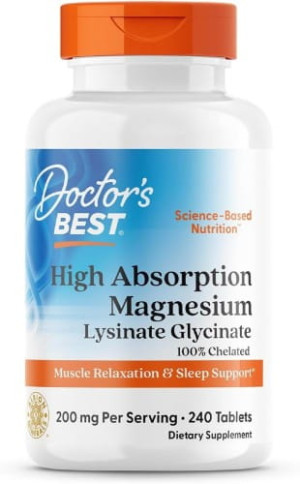 Doctor's Best High Absorption Magnesium 200mg 240 tabletek - Studio Zielarskie