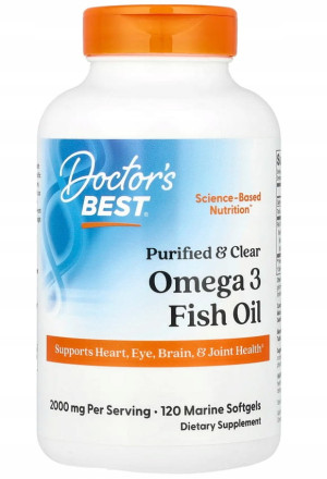 Doctor's Best Pure & Clear Omega 3 Fish 120 kapsułek - Studio Zielarskie
