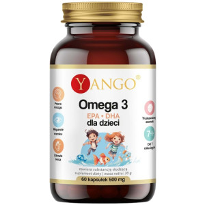 YANGO Omega 3 EPA + DHA dla dzieci 60 kapsułek - Studio Zielarskie