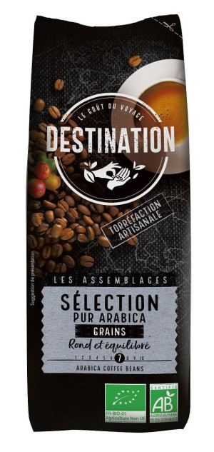Kawa ziarnista arabica 100 % selection bio 250 g - DESTINATION - Studio Zielarskie