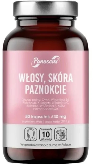 YANGO Panaseus Włosy, skóra, paznokcie 50 kapsułek - Studio Zielarskie