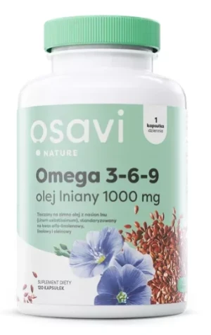 OSAVI Omega 3-6-9 olej lniany 60 kapsułek - Studio Zielarskie
