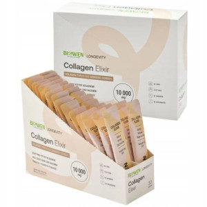 BIOWEN Collagen Elixir 10 000mg Rybi Kolagen Cynk Biotyna Wit.C 30 Saszetek - Studio Zielarskie