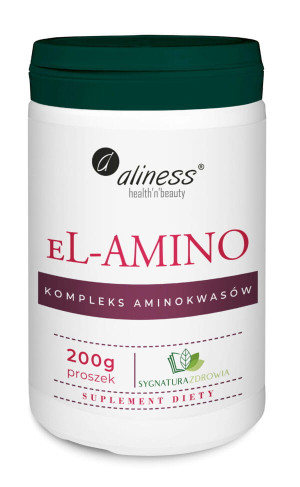 Aliness El-Amino kompleks aminokwasowy pomarańcza 200g - Studio Zielarskie