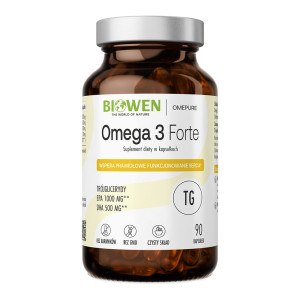 Biowen Omega 3 Forte 1000 mg EPA 500 mg DHA 90 kapsułek - Studio Zielarskie