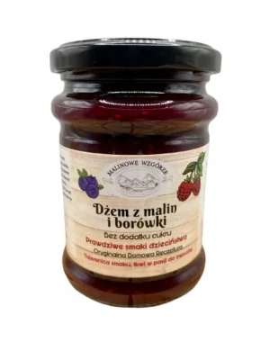 MALINOWE Dżem malina-borówka bez cukru 270g - Studio Zielarskie