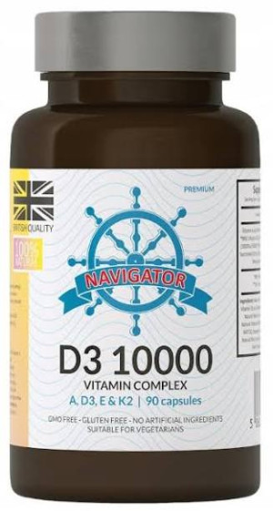 NAVIGATOR ADEK vit. D3 10 tys 90 kapsułek - Studio Zielarskie