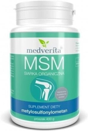 Medverita MSM Siarka organiczna proszek 400g - Studio Zielarskie