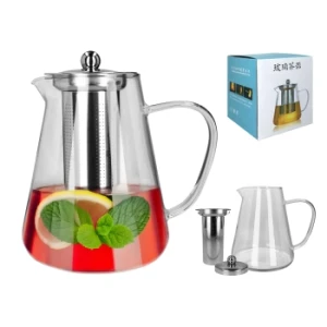 Czajnik szklany z sitkiem 889-0399 1300ml - Studio Zielarskie