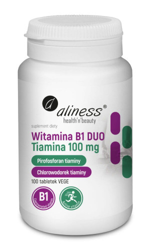 Aliness Witamina B1 Duo Tiamina 100mg 100 tabletek - Studio Zielarskie