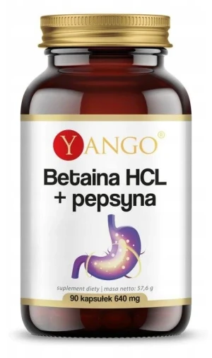 Yango Betaina HCL + pepsyna 90 kaps. - Studio Zielarskie