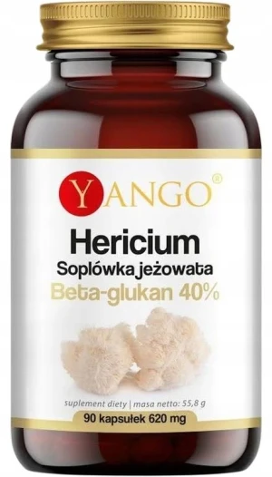 YANGO Hericium 40% Betaglukan 90kaps - Studio Zielarskie