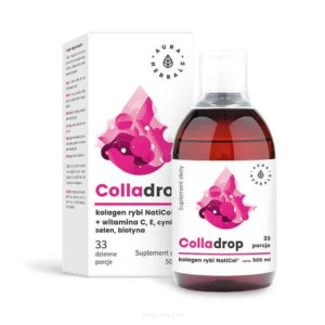 AURA HERBALS Colladrop Kolagen Rybi + Witamina C 500 ml - Studio Zielarskie