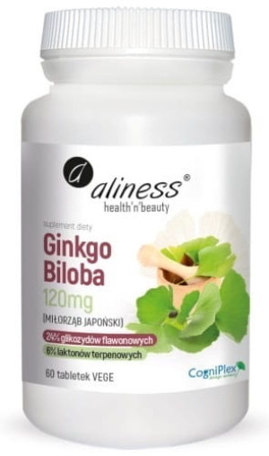ALINESS Ginkgo Biloba (Miłorząb japoński) 60 kapsułek - Studio Zielarskie