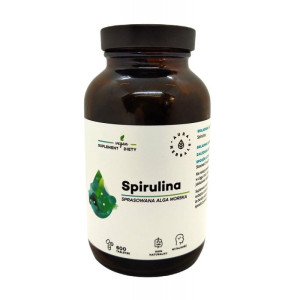 AURA HERBALS Spirulina 250mg 600 tabletek - Studio Zielarskie